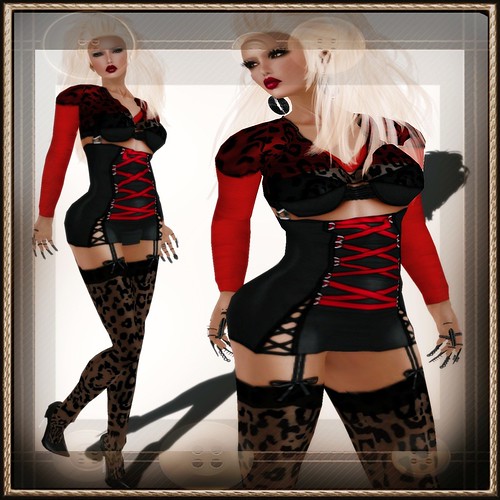 A&A Fashion Outfit XxX Black Red