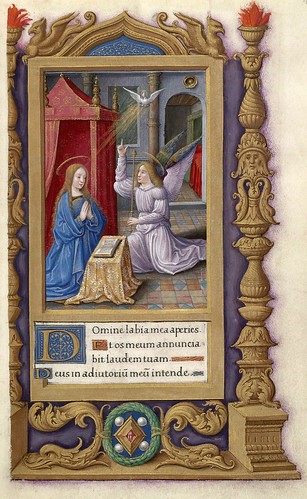 011-La anunciacion-Libro de Horas al uso de Roma- Francia siglo XVI- HM 48 Huntington Library