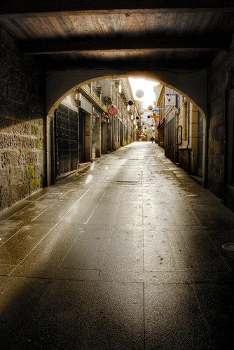 Framed street. Pontevedra. Galicia. Calle enmarcada