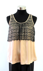 Sleeveless Blouse with Lace