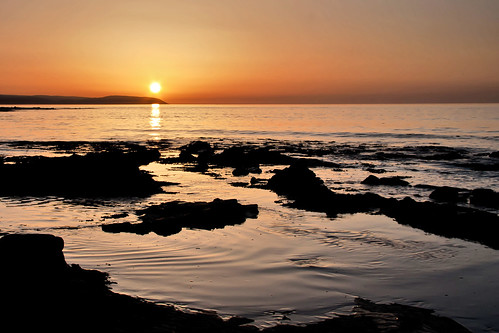 フリー写真素材|自然・風景|海|海岸|夕日・夕焼け・日没|イギリス|