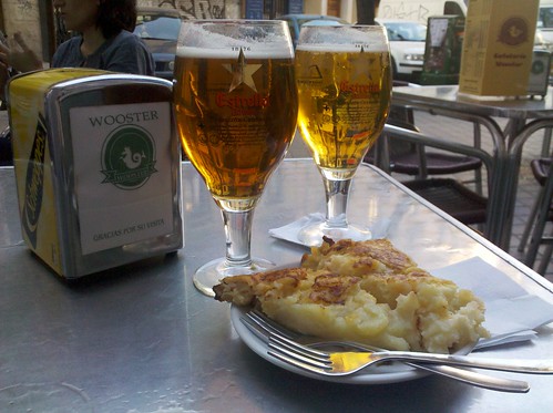 beers and potato tortilla