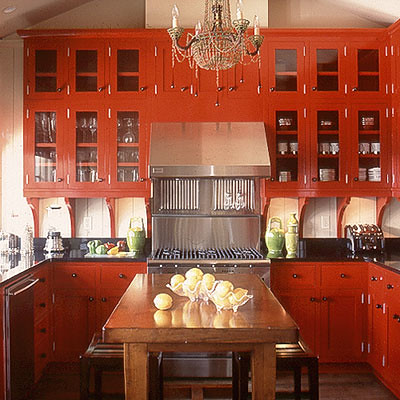 red kitchen canadian house and home