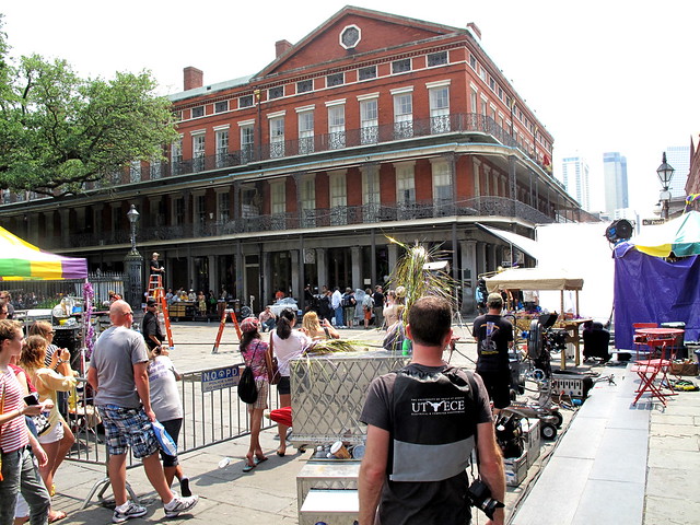 they were shooting Nicolas Cages' new vampire movie in the French Quarter