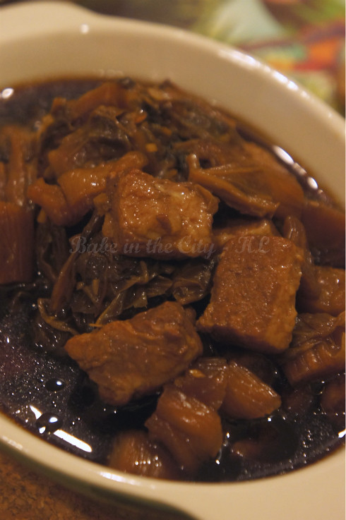 Braised Pork Belly with Mui Choy