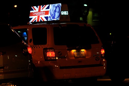 Even the taxis were celebrating the Royal Wedding