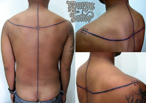 tattoo motive. male back tattoo motive 2