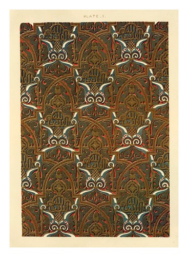 010-Ornamentos en los paneles de los muros-Sala de los Embajadores-Plans- elevations- sections and details of the Alhambra Vol 2-1842-Jules Goury y Owen Jones
