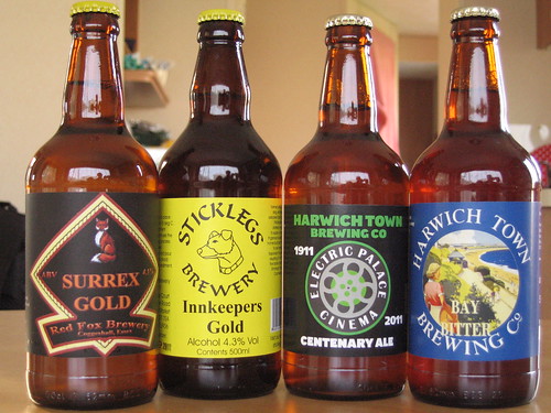 Local bottled beers, from the excellent Grape & Grain in Frinton