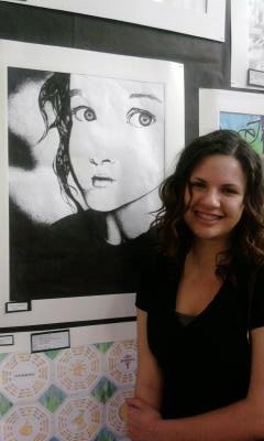 Holly's "Young Girl" at Art Show
