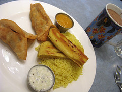 samosa dinner at Ananda Fuara
