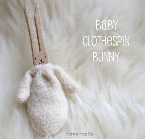 baby clothespin bunny