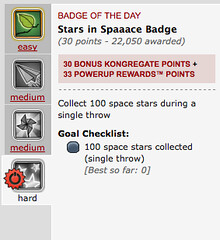 Kongregate Badge of the Day: Stars in Spaaace