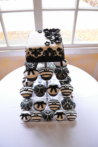 Square black and white tower by Cupcake Passion (Kate Jewell)