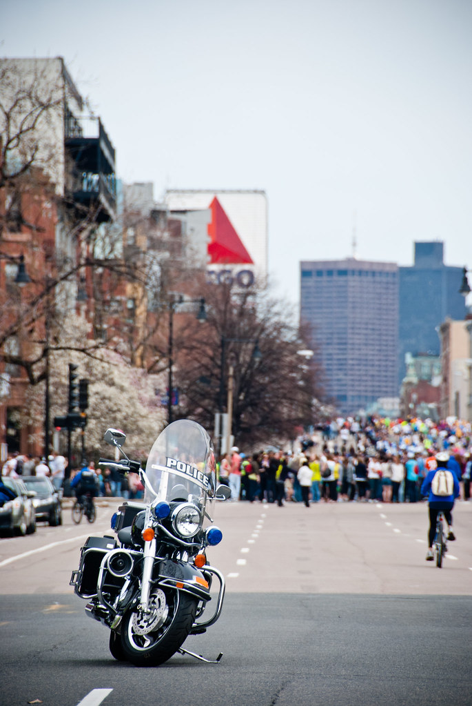 police bike and marathon