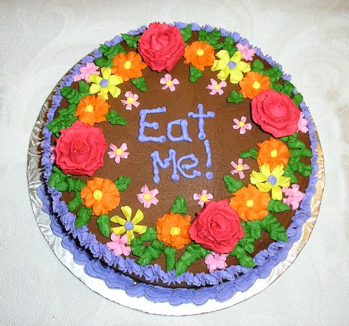 "Eat Me" Flower Cake 1