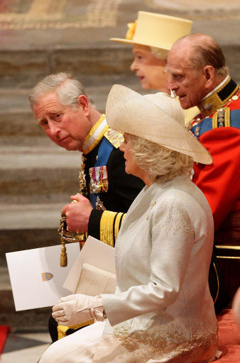 The Queen and The Prince of Wales in Westminster Abbey
