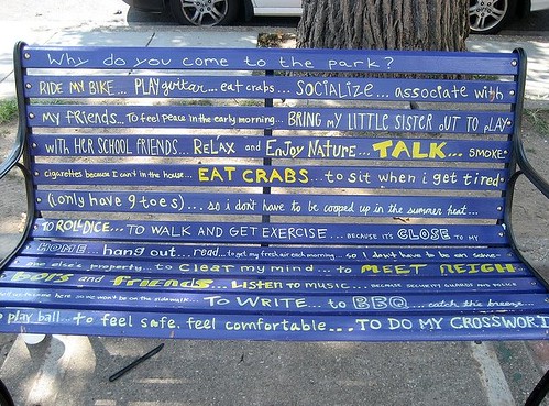 Park bench by Sarah Tooley