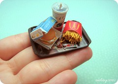 Miniature Mcdonald's meal - on my hand.