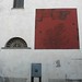 Senza titolo; 1999. Acrilico su muro, cm 150x150.<br />
Maglione, Via Borgo D’Ale.<br />
