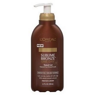 loreal sublime bronze one day tinted gel
