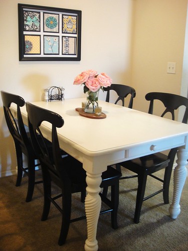 Dining table and chairs revamp