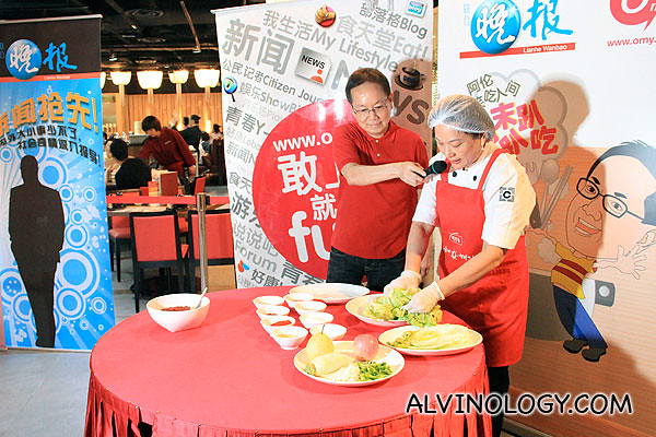 Chef demo on making kimchi