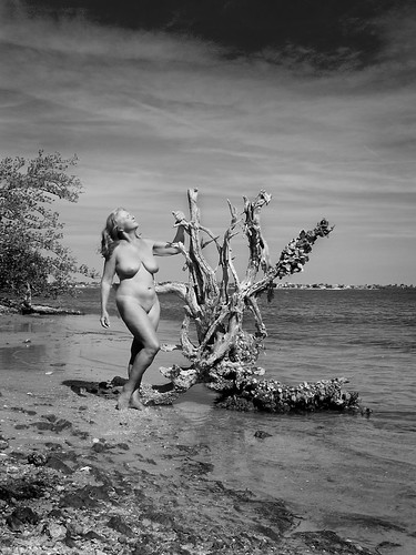 nude black naked in public exhibitionist pics: blackandwhite, nude, florida, island, nudist, indianriver