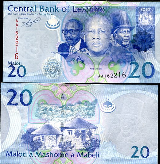 20 Maloti Lesotho 2010