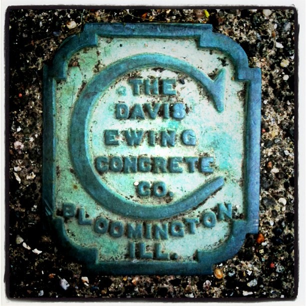 Found this embedded into a sidewalk near our house. Probably not many of these left in BloNo anymore.