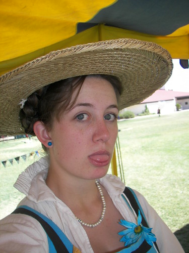 Look at my sexy straw hat, Turquoise Italian Working-Class Dress on Morgandonner.com