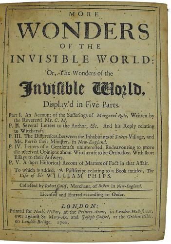 Title page of More wonders of the invisible world