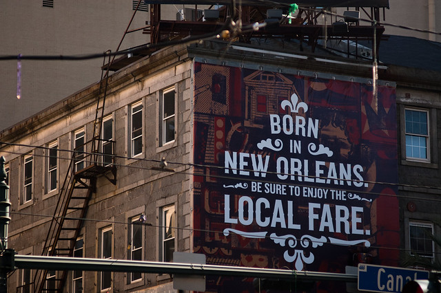 "New Orleans...lives somewhere between its past and its future..."