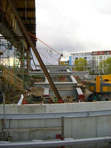 Ostkreuz Ringbahnsteig - die Halle entsteht