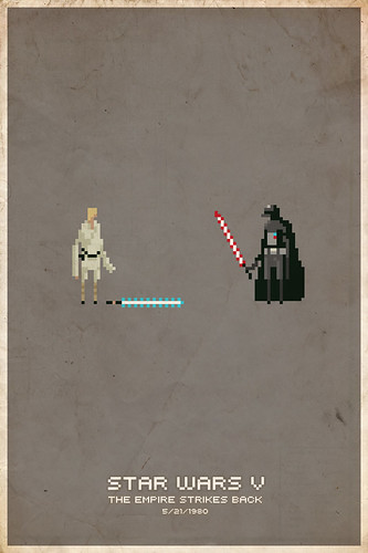 Empire Strikes Back Pixel Poster