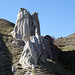 Formazioni rocciose all'inizio della salita verso il Pino Hachado