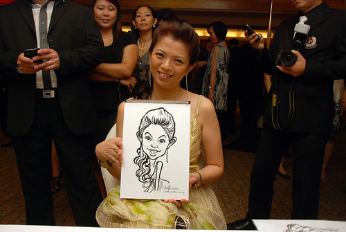 caricature live sketching for Great Eastern Achievers Nite 2011 - 8