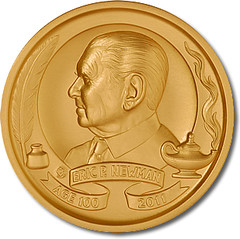 Eric P. Newman Centenary medal obverse