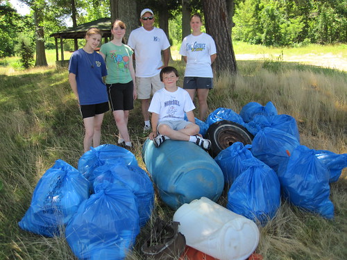 A group 8 volunteers helped clean the Caledon beach