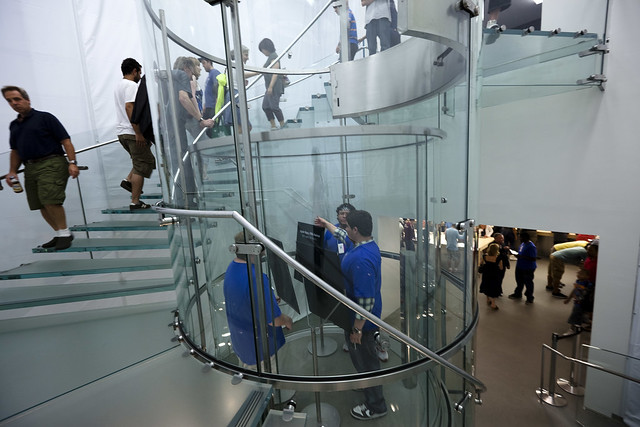 Apple Store staircase Fifth Avenue, Boxed (NYC)