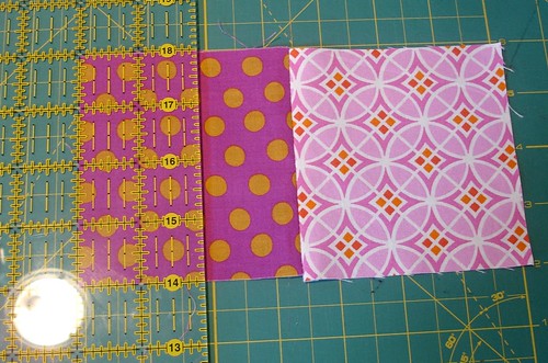 Altered Four Square Quilt Block Tutorial: Cutting the Middle Pair