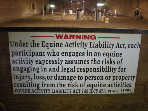 Horse riding warning
