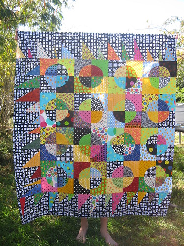 Dot quilt - one border to go