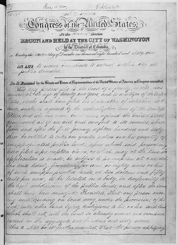 homestead act 1862. Act of May 20, 1862 (Homestead