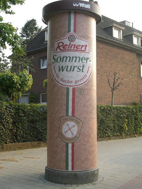 Litfaß-Wurst(-Werbung) in Münster