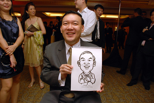 caricature live sketching for Great Eastern Achievers Nite 2011 - 5