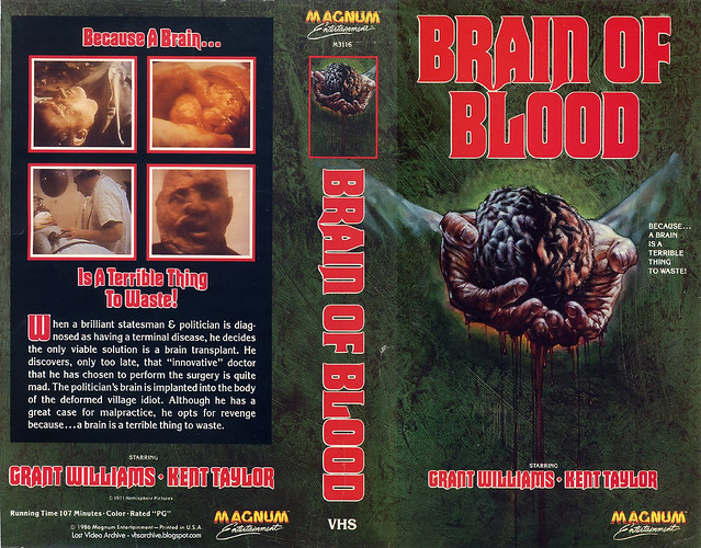 Brain Of Blood (VHS Box Art)