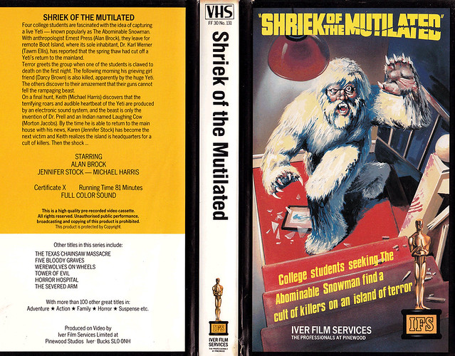 Shriek Of The Mutilated (VHS Box Art)