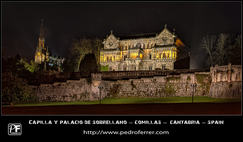 Comillas - Palacio y capilla de Sobrellano - Panoramica