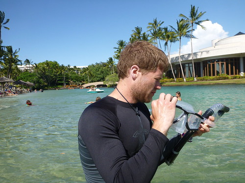 Me adjusting snorkel
